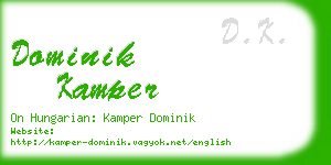 dominik kamper business card